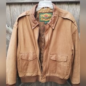 Vintage Large Cayenne leather bombers jacket
